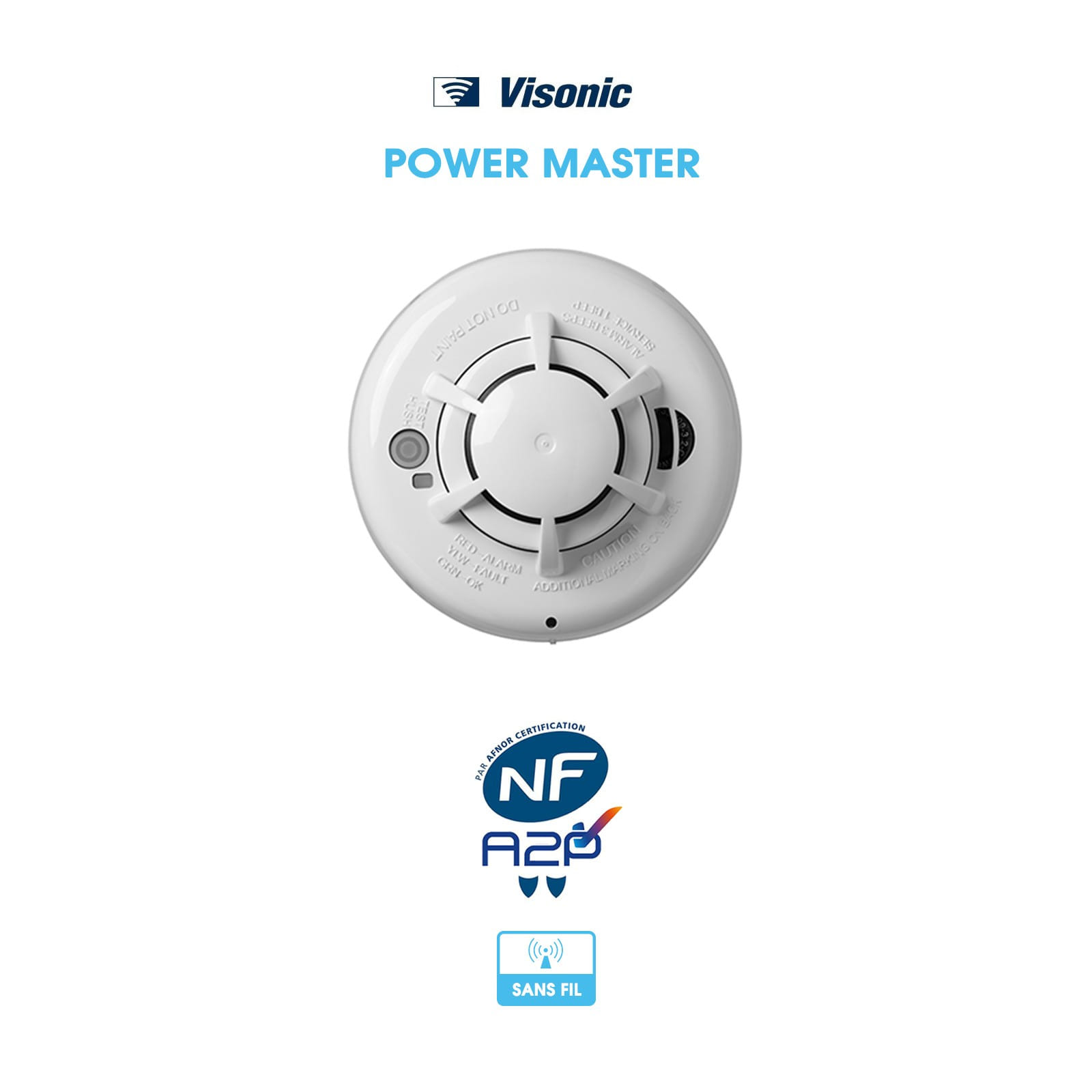 Détecteur de fumée et de chaleur sans fil | Visonic | Compatible Power Master 30