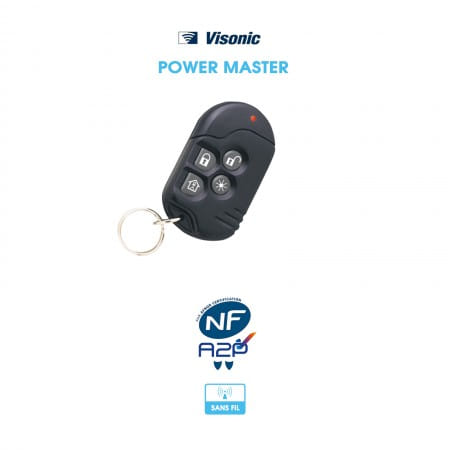 Télécommande 4 boutons sans fil | Visonic | Compatible Power Master 30